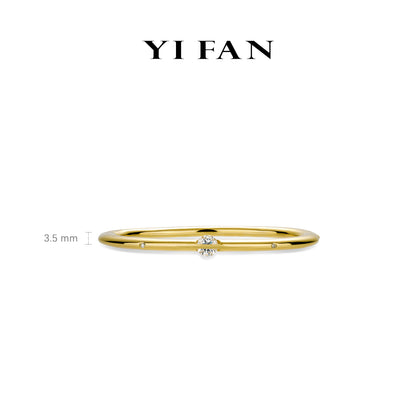 Minimalist collection: Brilliant "Golden Flipped" delicate Bracelet/Bangle