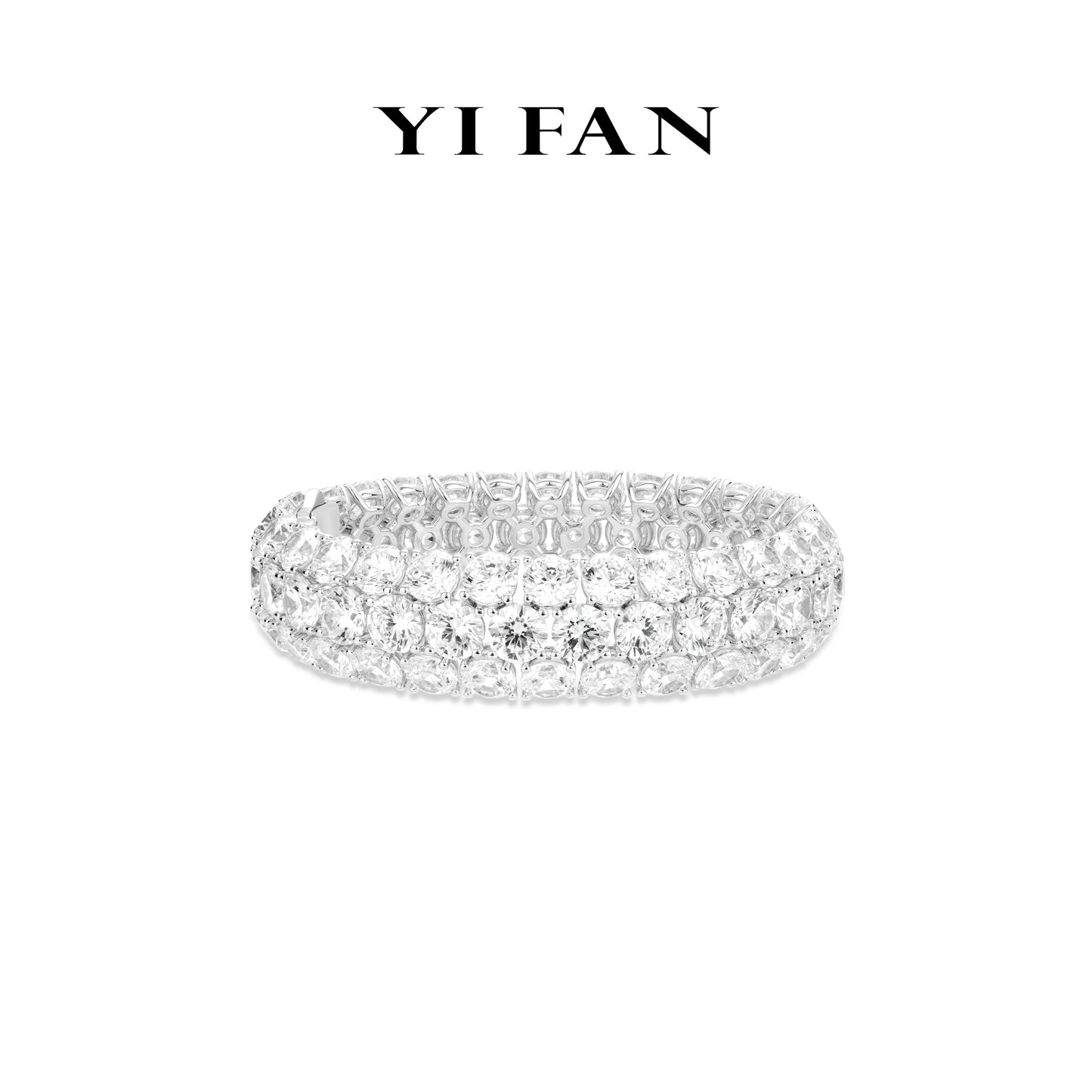 High Jewelry collection: Luxury "Threesome Brilliant Starry Sky" detailed Tennis Bracelet