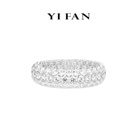 High Jewelry collection: Luxury "Threesome Brilliant Starry Sky" detailed Tennis Bracelet