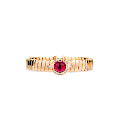 Ruby color collection: Timeless Luxury "Crimson Sparkle Elegance" detailed flexible Cuff