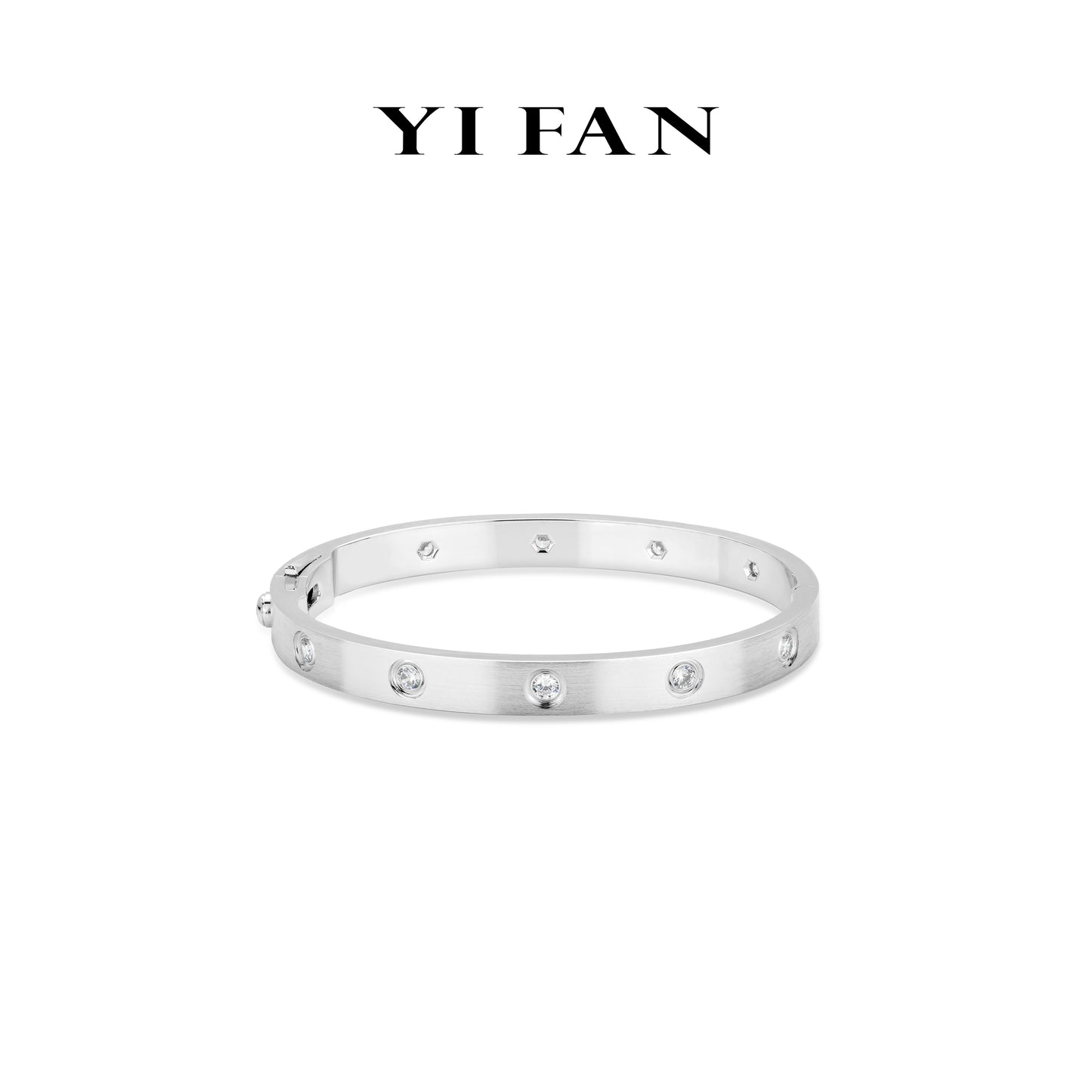 Minimalist collection: Modern Brushed "Bright 12 Stars Love" CNC Bracelet/Bangle (Unisex)