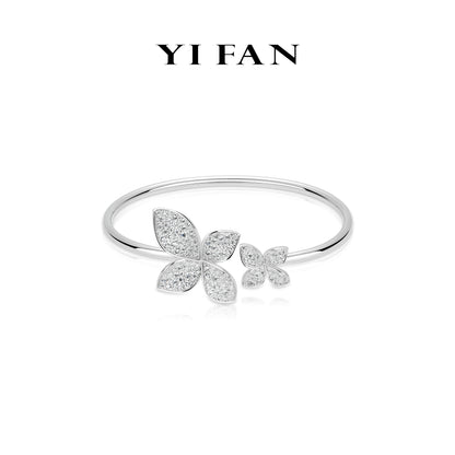 Bloom & Gleam Collection: Modern "Ethereal Blossom Stardust Petal" exquisite Elastic-wire Bracelet