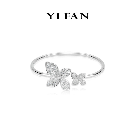 Bloom & Gleam Collection: Modern "Ethereal Blossom Stardust Petal" exquisite Elastic-wire Bracelet
