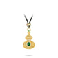 Pre-order High Jewelry collection: "Golden Satin Rotating Pendant Necklace with Lavish Gem Gourd Bottle" center featuring a green jade stone