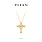 Golden time collection: Multi-purpose "Golden Cross with Heart" detailed Pendant Necklace (Unisex)