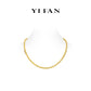 Minimalist collection: Versatile "Golden brushed hand-warp" Flexible thick loop Necklace (Unisex)