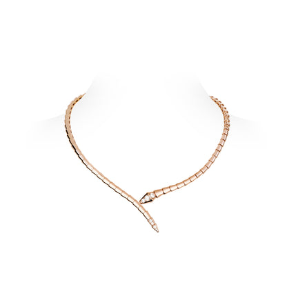 High Jewelry collection: Luxury “Soft Spirit Serpent” detailed Collar Necklace (Flexible)