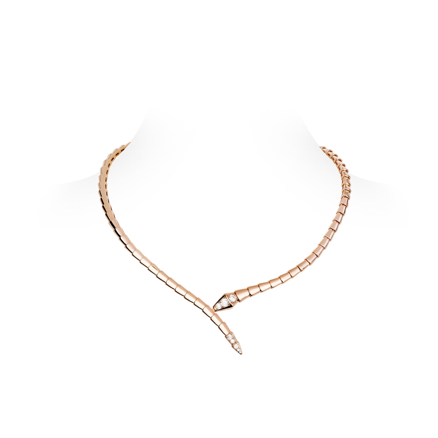 High Jewelry collection: Luxury “Soft Spirit Serpent” detailed Collar Necklace (Flexible)