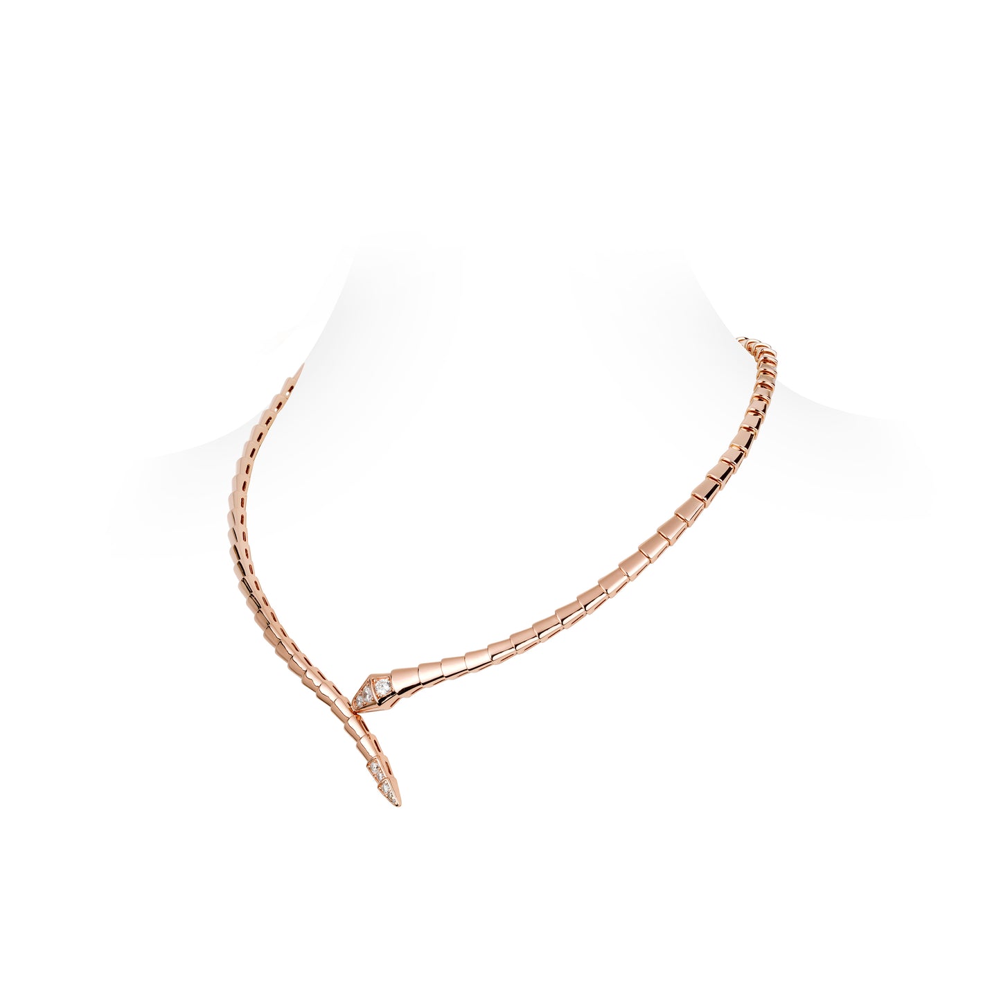 High Jewelry collection: Luxury “Soft Spirit Serpent” detailed Collar Necklace (Flexible)