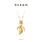 Animal collection: Modern "Golden Koi Fish" detailed Pendant Necklace (Unisex)