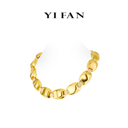 High Jewelry collection: Retro "Golden Bullion" Luxury Necklace (Unisex)