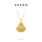 High Jewelry Collection: "Golden Glyph Shining Buddha” detailed Pendant/Necklace