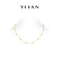 Welfare Exclusive Minimalist collection: Modern “Brushed Lucky Beans” detailed Golden beads chain Necklace