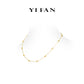 Welfare Exclusive Minimalist collection: Modern “Brushed Lucky Beans” detailed Golden beads chain Necklace