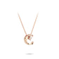 Rose-gold Fever collection: Modern "Agile Star Moon" delicate Pendant Necklace (Unisex)