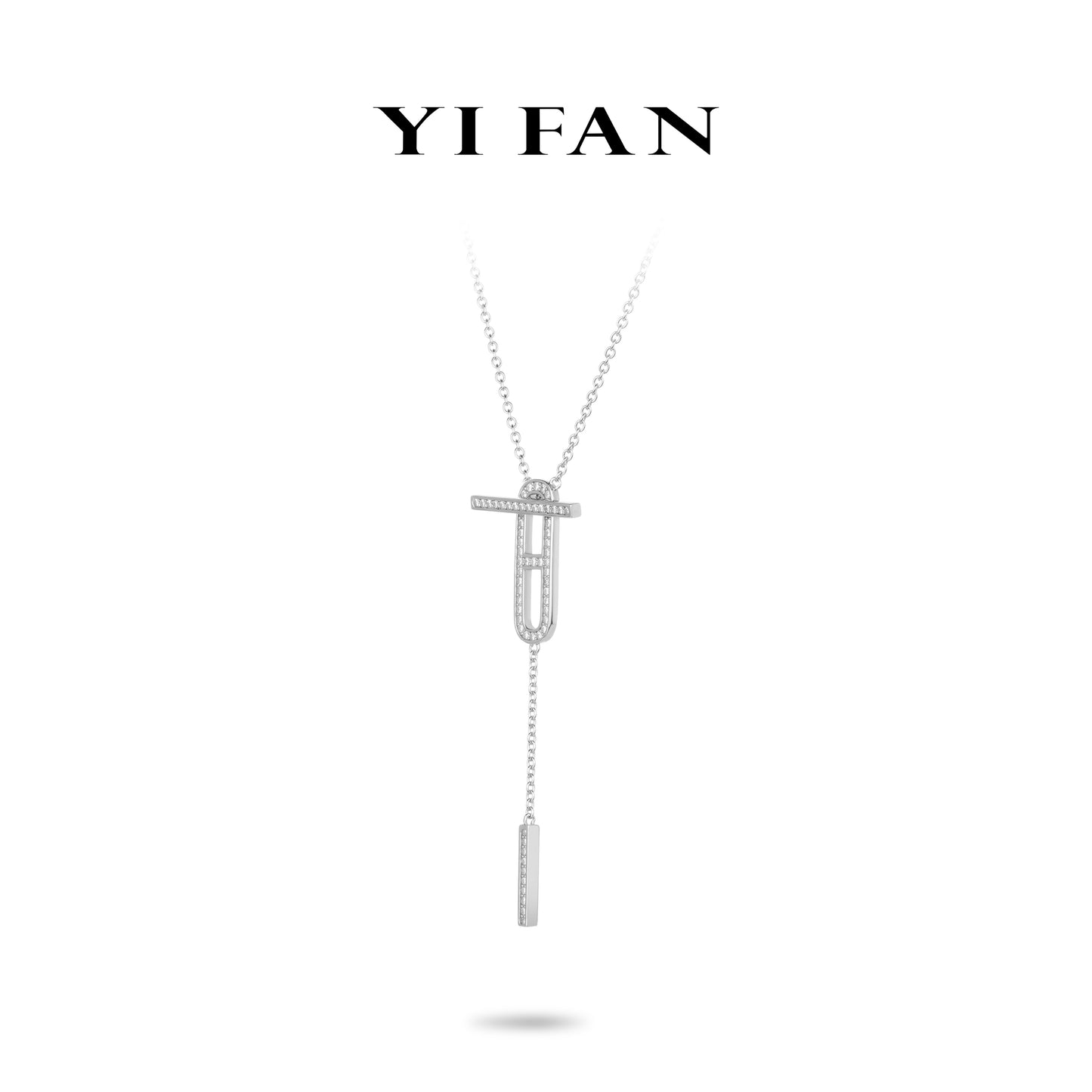 Minimalist collection: Modern "OT White Y shape" multi-purpose Necklace