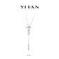 Minimalist collection: Modern "OT White Y shape" multi-purpose Necklace