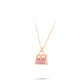 Rose-gold Fever collection: Luxury "Rose Pink Bag" detailed Pendant/Necklace