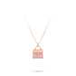 Rose-gold Fever collection: Luxury "Rose Pink Bag" detailed Pendant/Necklace