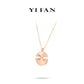 Rose-gold Fever collection: Modern "CNC X Disc" Pendant/Necklace (Big-size Unisex)