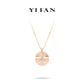 Rose-gold Fever collection: Modern "CNC X Disc" Pendant/Necklace (Big-size Unisex)