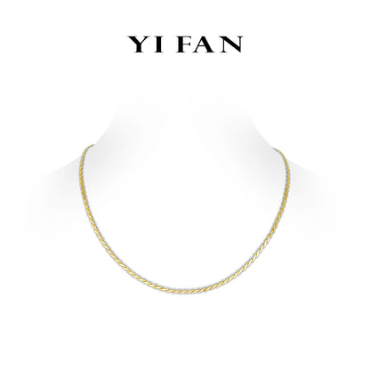 Limited Geometric Luxe Collection: Modern Weave “Golden Twist Elegance” detailed Necklace (Unisex)