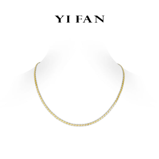 Limited Geometric Luxe Collection: Modern Weave “Golden Twist Elegance” detailed Necklace (Unisex)