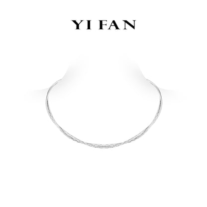 Minimalist collection: Modern "Silver Dazzling Crack Hammer " unique Double layered Necklace