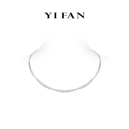 Minimalist collection: Modern "Silver Dazzling Crack Hammer " unique Double layered Necklace