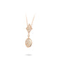 Rose-gold Fever collection: Modern "Lucky Clovers" detailed Necklace