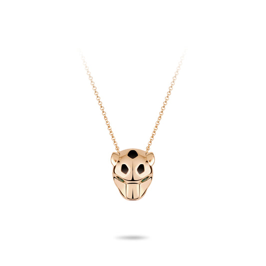 Welfare Exclusive Animal collection: Modern "Champagne Golden Leopard" delicate Necklace  (Unisex)