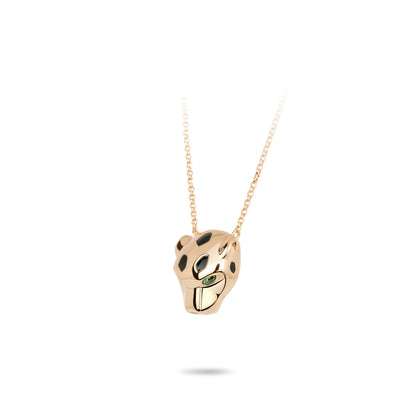 Welfare Exclusive Animal collection: Modern "Champagne Golden Leopard" delicate Necklace  (Unisex)