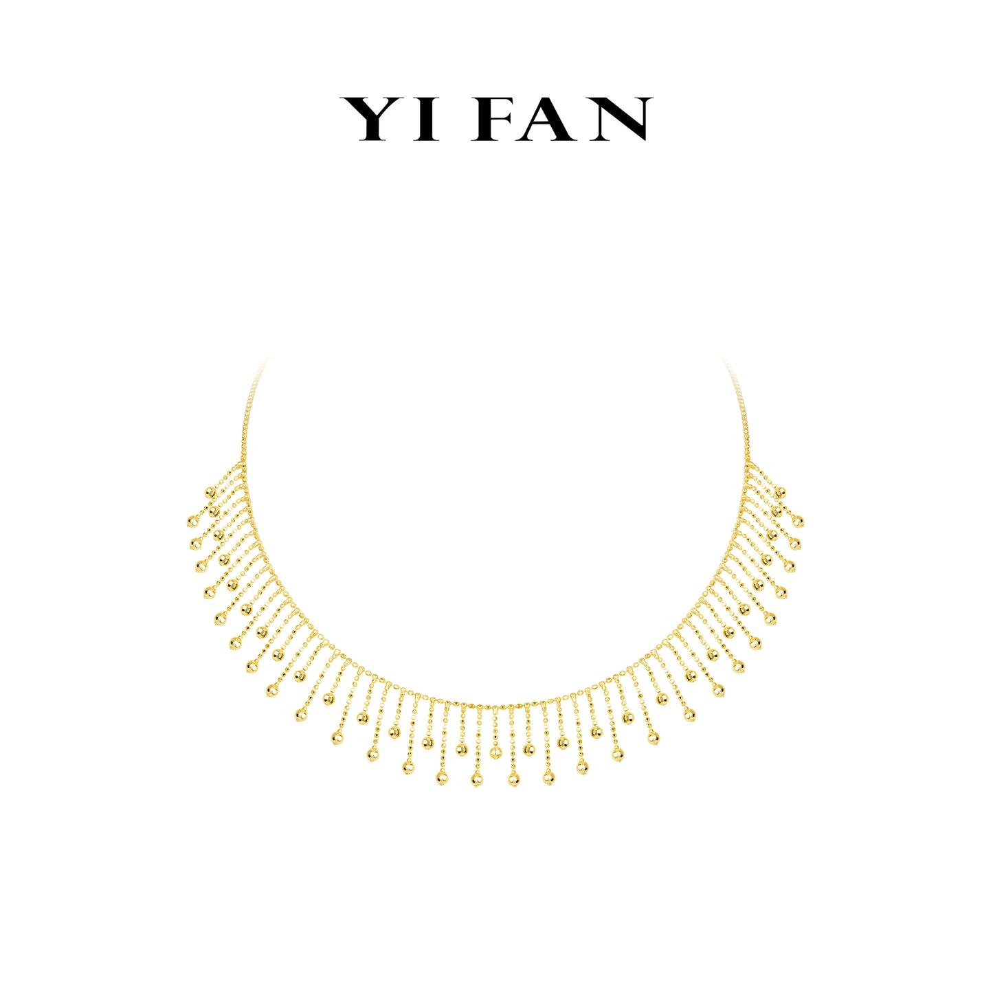 Minimalist collection: Modern "Golden Fireworks" Unique Tassel Necklace