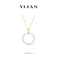 Wedding collection: Modern "Gradient Stars" detailed Golden Hoop Necklace (Big size)