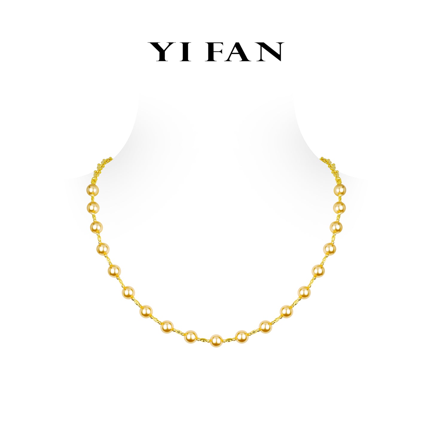 Limited High Jewelry collection: Modern "Legendary Golden Luminous Pearls" exquisite Necklace with unique Long Chain