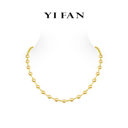 Limited High Jewelry collection: Modern "Legendary Golden Luminous Pearls" exquisite Necklace with unique Long Chain