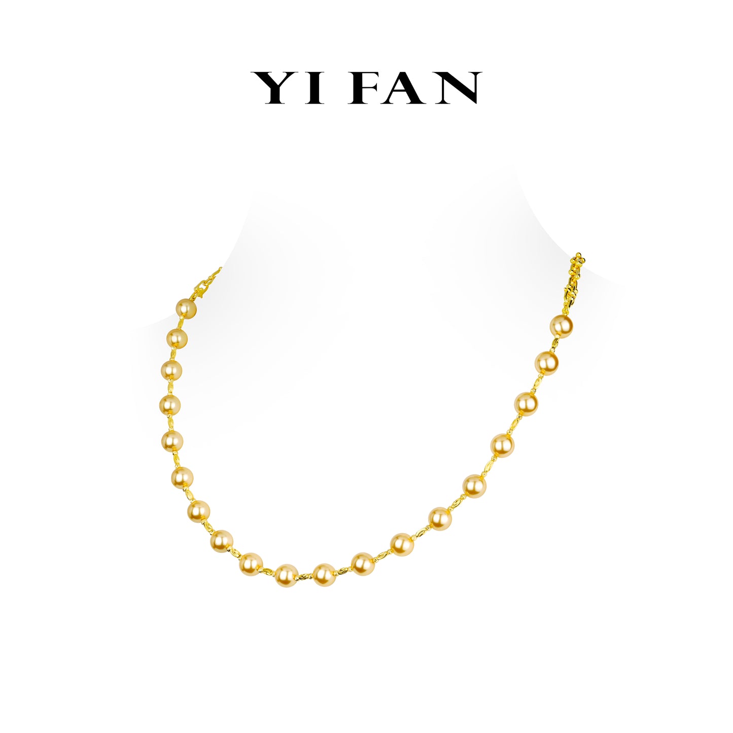 Limited High Jewelry collection: Modern "Legendary Golden Luminous Pearls" exquisite Necklace with unique Long Chain