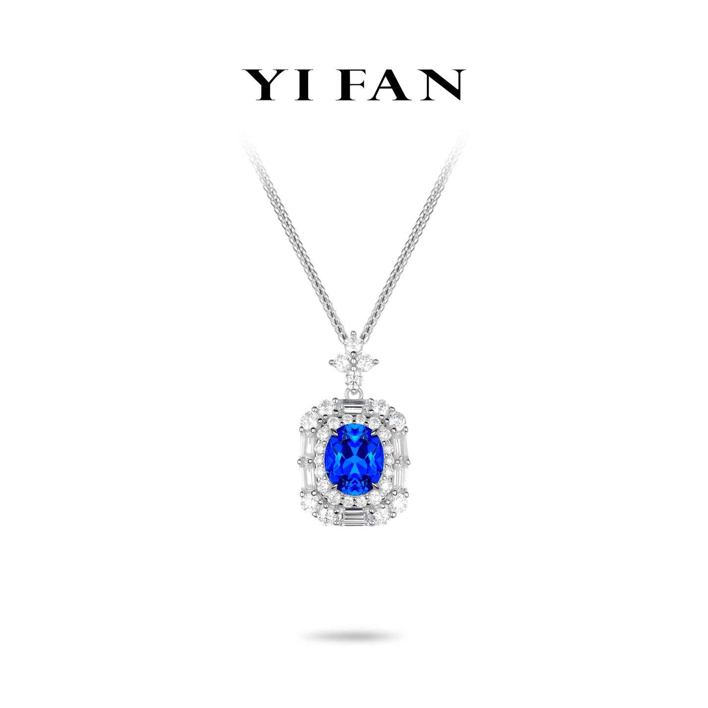 Sapphire color collection: Modern "Vibrant Blue Starry Sea" exquisite Pendant/Necklace (Unisex)