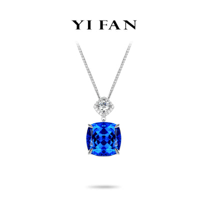 Lab Grown Spinel "Blue Goblin" collection: Luxury "Enchanting Supernova" exquisite Pendant/Necklace