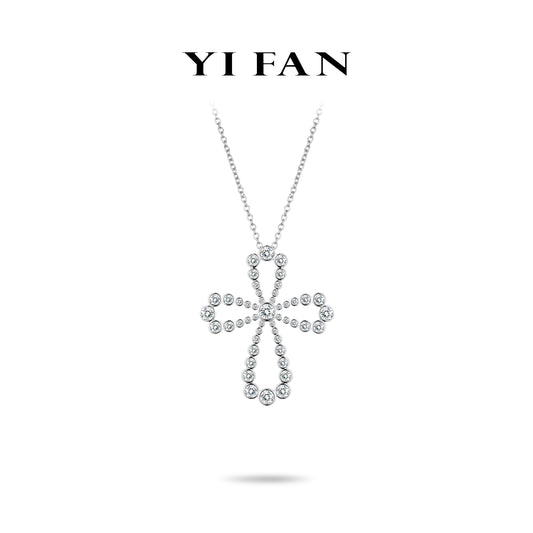 Pure Radiance Collection: Modern "Divine Cross" exquisite Pendant/Necklace (Unisex)