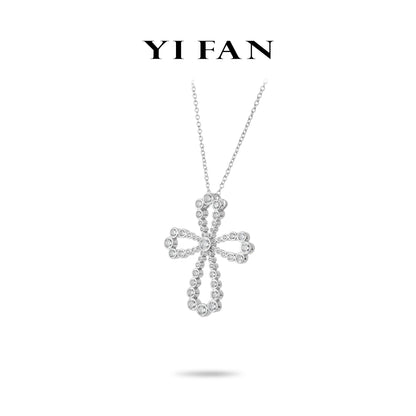 Pure Radiance Collection: Modern "Divine Cross" exquisite Pendant/Necklace (Unisex)
