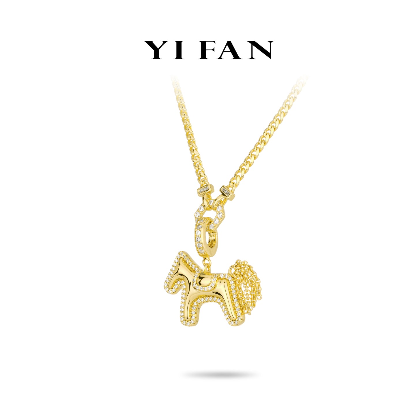 Mythic Equine Collection：Multi-purpose "Gilded Pony Charm" detailed Pendant/Necklace (Unisex)