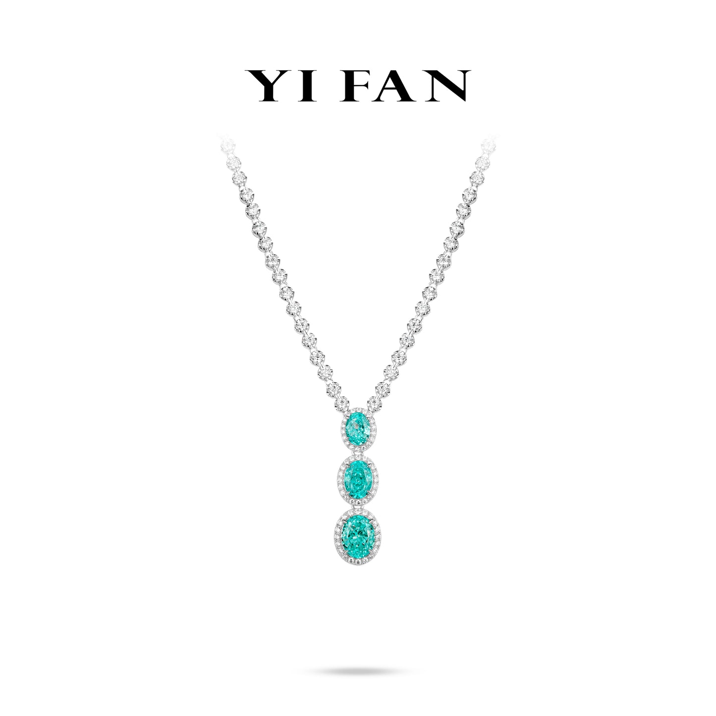 Paraíba Color collection: Luxury Multi-purpose "Stellar Aqua Cascade" unique Tennis Necklace