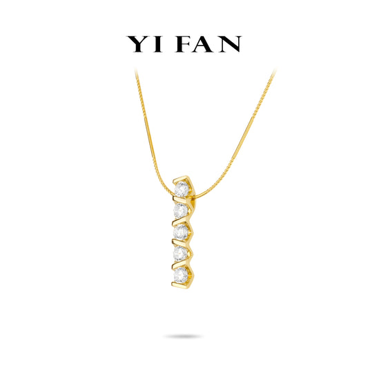 Gilded Sparkle Collection: Modern "Geometric Golden Glimmer" exquisite Pendant/Necklace