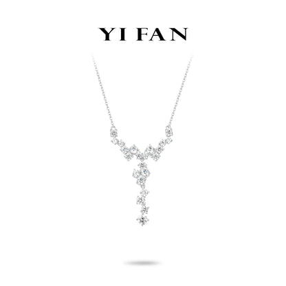 Stellar Sparkle Collection: Modern “Y shape Stardust Glimmer” exquisite Necklace