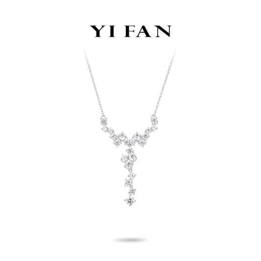 Stellar Sparkle Collection: Modern “Y shape Stardust Glimmer” exquisite Necklace