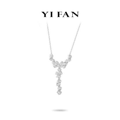 Stellar Sparkle Collection: Modern “Y shape Stardust Glimmer” exquisite Necklace