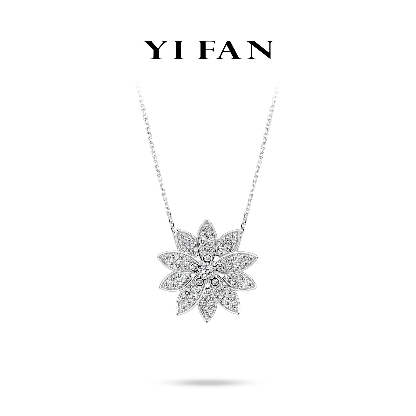 Bloom & Gleam Collection: Modern "Luna Lily" exquisite Necklace