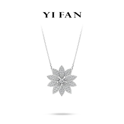 Bloom & Gleam Collection: Modern "Luna Lily" exquisite Necklace