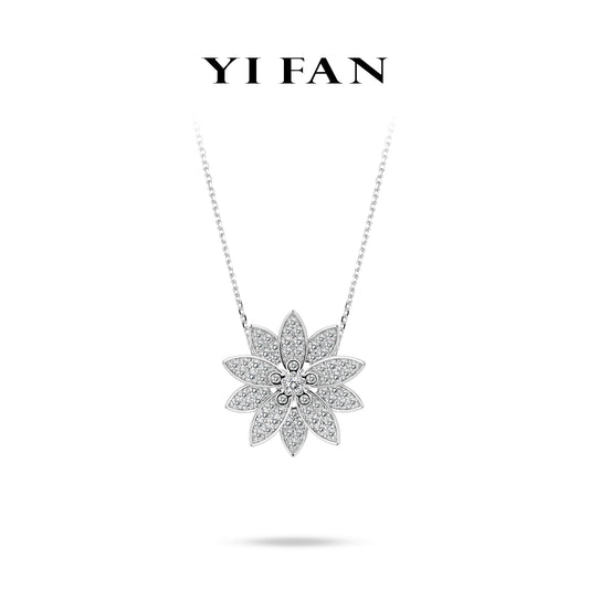 Bloom & Gleam Collection: Modern "Luna Lily" exquisite Necklace